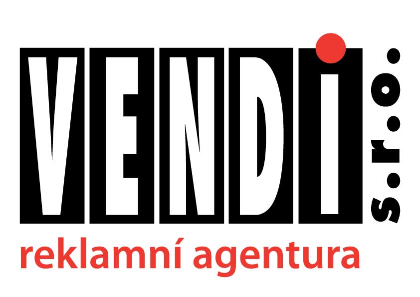logo VENDI cerveny napis V